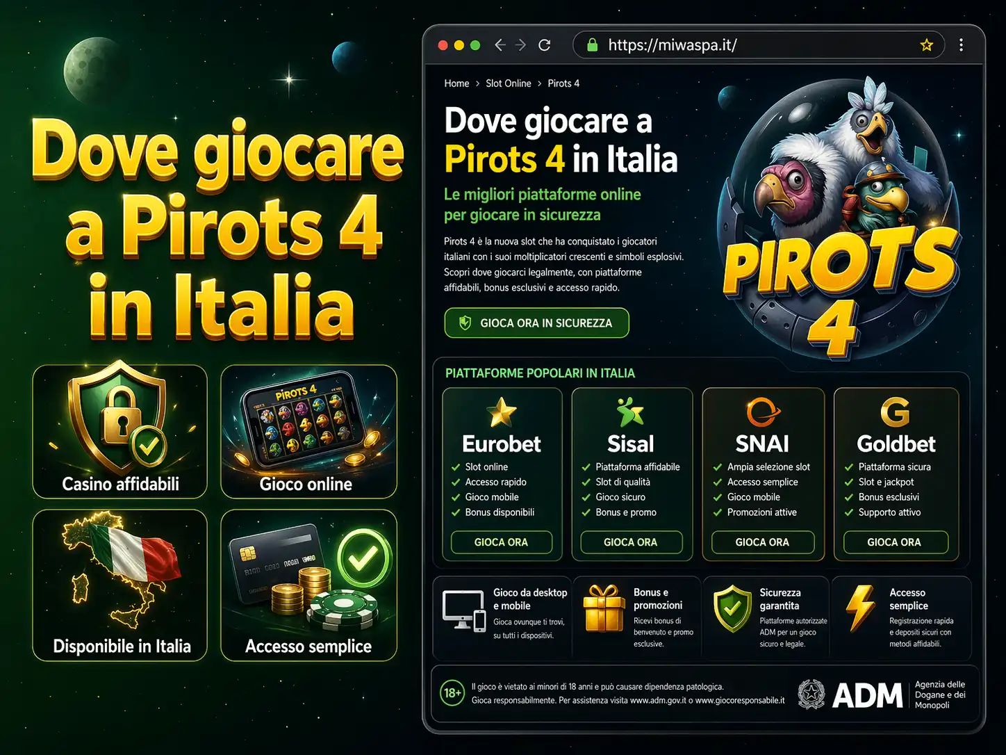 Dove giocare a Pirots 4 in Italia