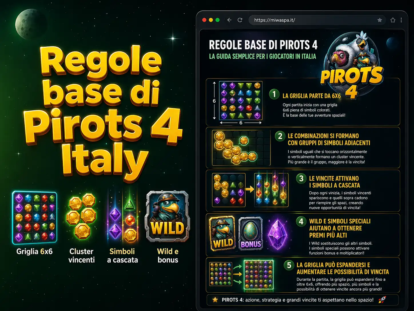 Regolamento Essenziale di Pirots 4 Italy